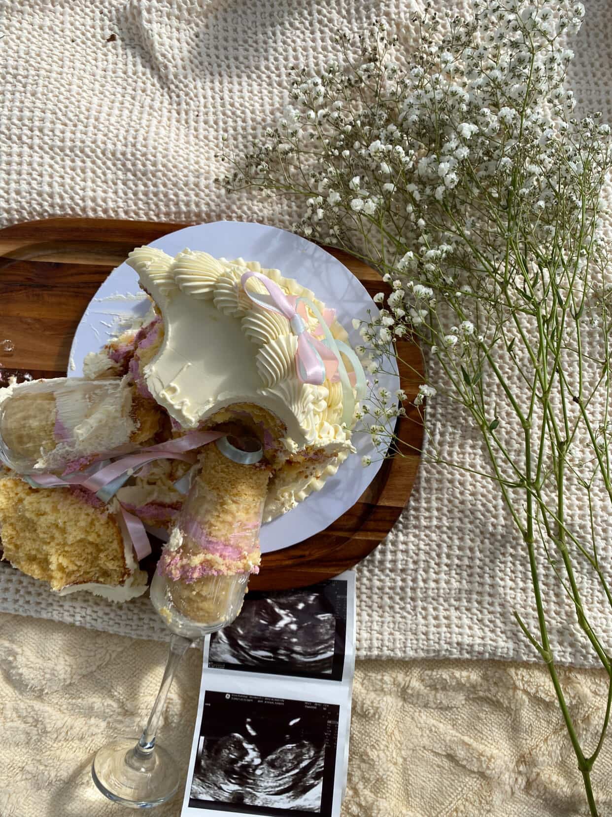Mini Gender Reveal Cake